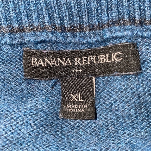 BANANA REPUBLIC wool cotton blend long sleeve sweater shawl collar NEW size XL - Picture 4 of 10